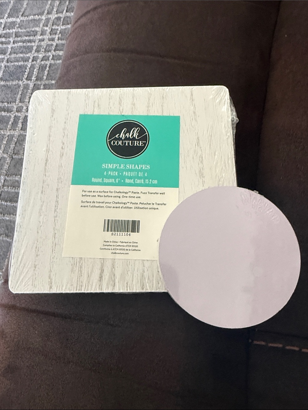 Chalk Couture Simple Shapes 2 White round & square 6” $12 round small pieces